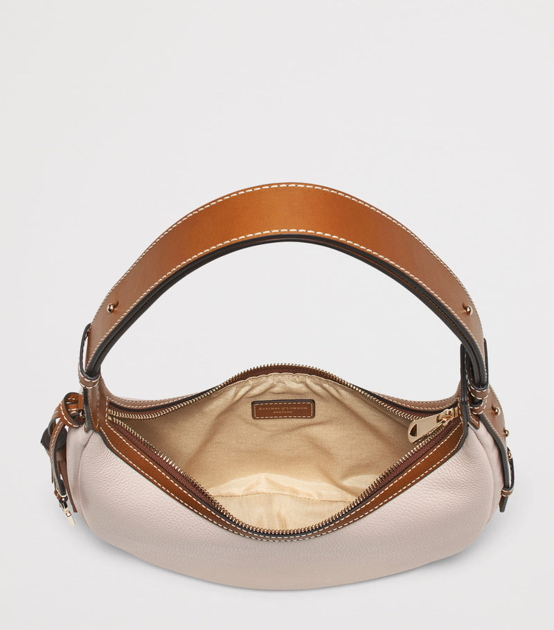 Aspinal of London small leather Soho Crescent shoulder bag, UK version