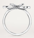 Graff white gold diamond butterfly mini ring, imported from the UK