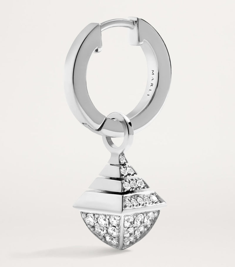 Marli New York white gold and diamond drop earrings (British brand)