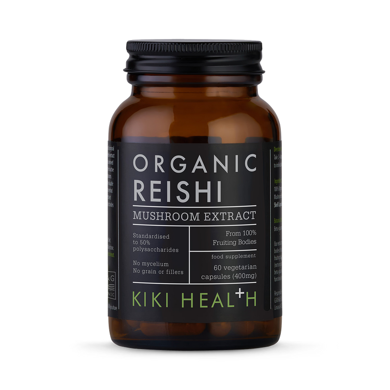 KIKI Health organic reishi mushroom extract 60 vegicaps - British product