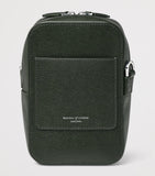 Aspinal of London leather Reporter North South cross-body bag, imported from the UK