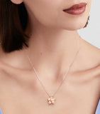 Graff yellow gold diamond mini wild flower pendant necklace (British brand)