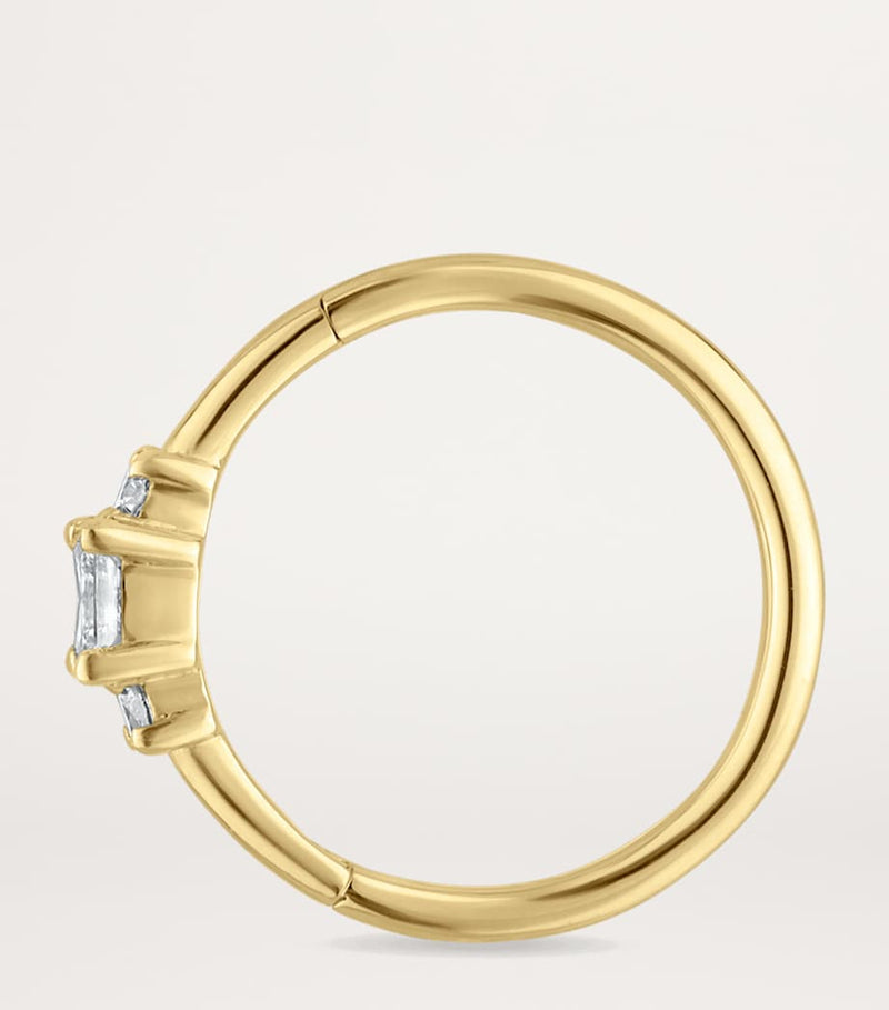 Maria Tash Diamond Princess hoop earring 9.5mm, UK version
