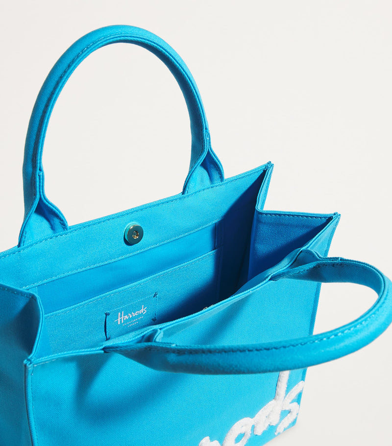 Harrods small cotton logo tote bag (British brand)