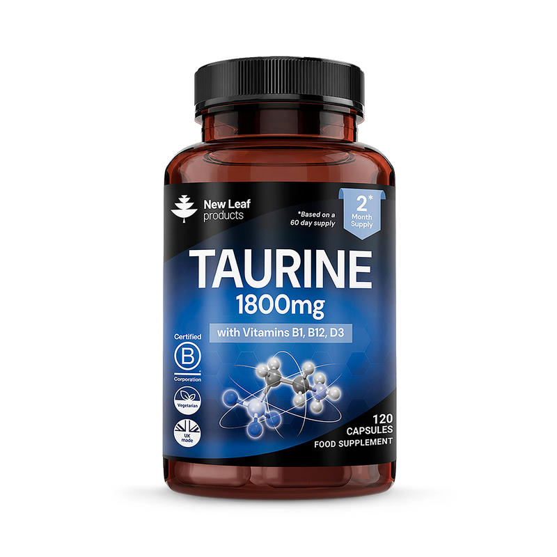 New Leaf taurine 1800mg capsules 120, UK version