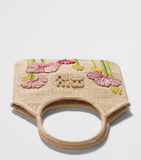 Miu Miu raffia tote bag with flowers - British product