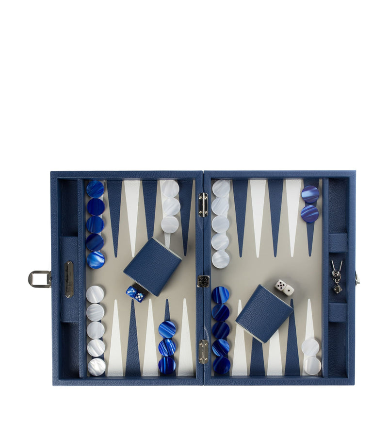 Hector Saxe leather backgammon set, UK version
