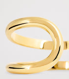 LIÉ STUDIO gold plated Maggie cuff bangle (British brand)