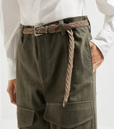 Harrods Brunello Cucinelli Leather Braided Belt 2.5cm- Buy online at McGrocer