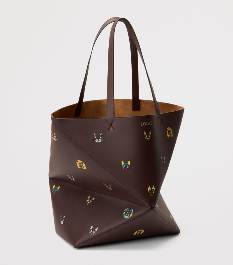 LOEWE Louis Wain XL calfskin puzzle fold tote bag (British brand)