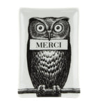 Fornasetti rectangular porcelain ashtray - British product