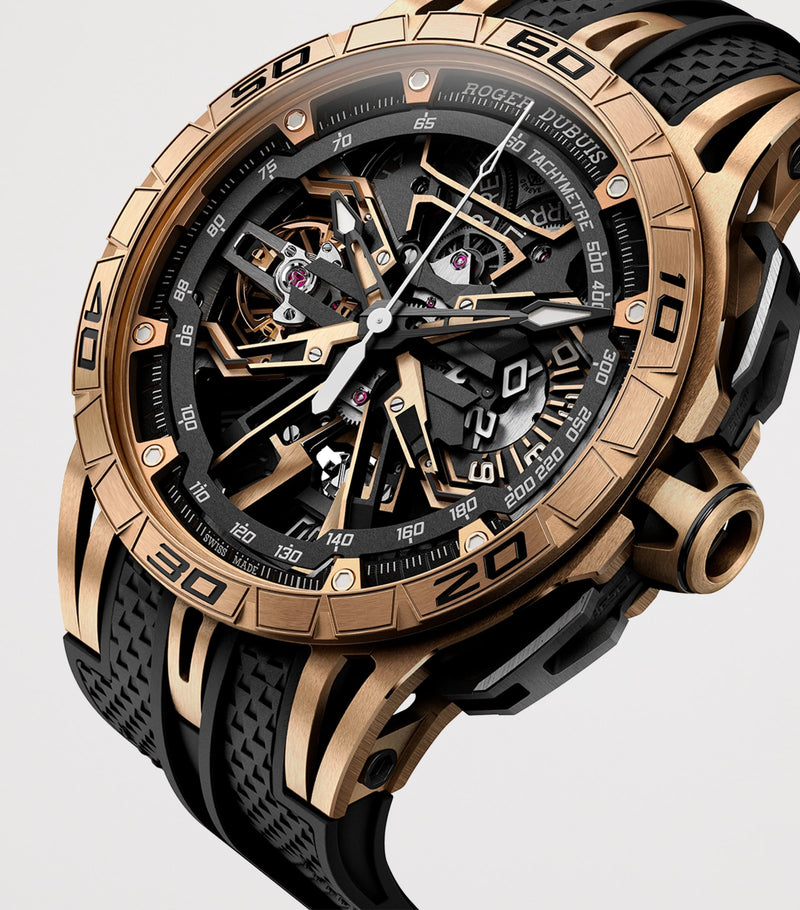 Roger Dubuis Excalibur Flyback Chronograph rose gold watch 45mm - British product