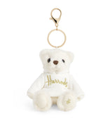 Harrods Plush Bear Keyring with Removable Hoodie and Gold-Tone Hardware, 9cm Height- Buy online at McGrocer