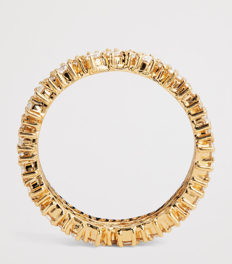 Suzanne Kalan yellow gold diamond eternity ring, UK version