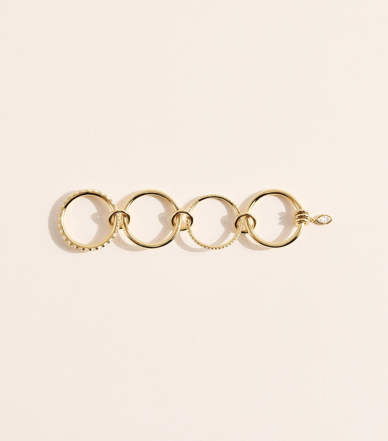 Spinelli Kilcollin Inara yellow gold diamond ring, imported from the UK