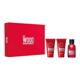 DSquared2 Red Wood fragrance gift set 50ml EDT and 50ml Body Lotion, imported from the UK