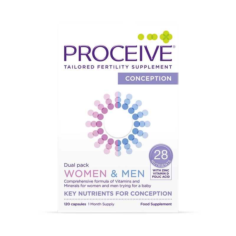 Proceive Dual Pack Fertility Supplement 120 Capsules, imported from the UK
