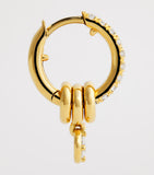 Spinelli Kilcollin hoop earrings yellow gold diamonds, imported from the UK