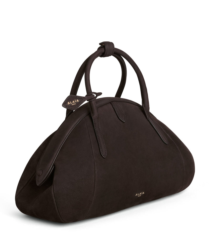 Alaïa Leather Purse top-handle bag in nubuck calfskin - British product