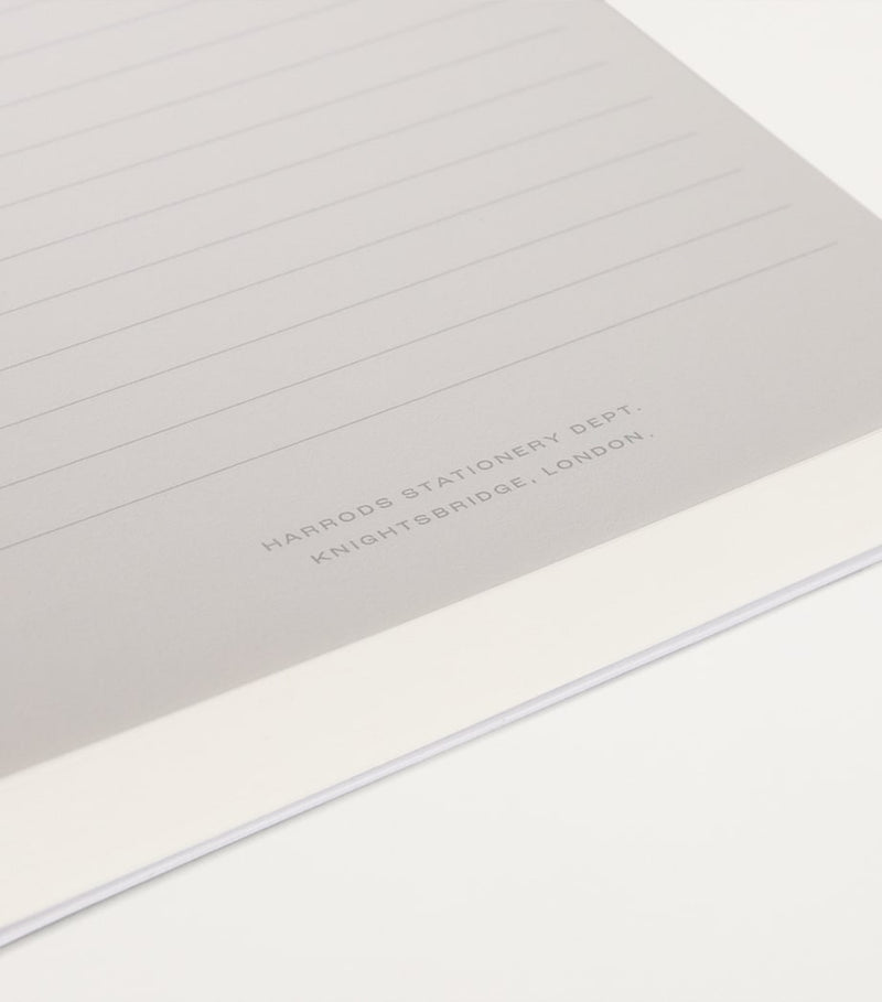 Harrods lined notepad with patriotic lion and tea design, UK version