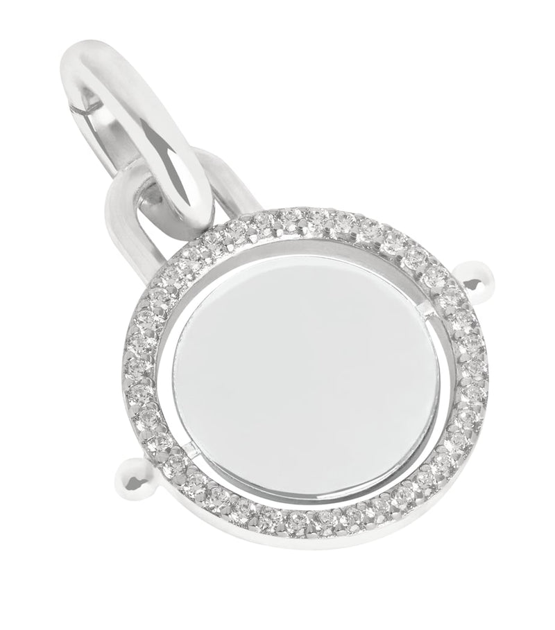 Astrid & Miyu rhodium-plated spinning coin clip charm, UK version