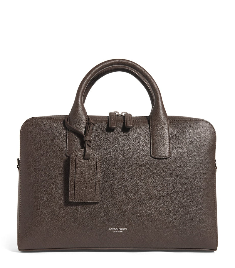 Giorgio Armani Italian leather briefcase, UK version