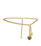 Chloé heart chain belt gold-tone faux pearl, imported from the UK
