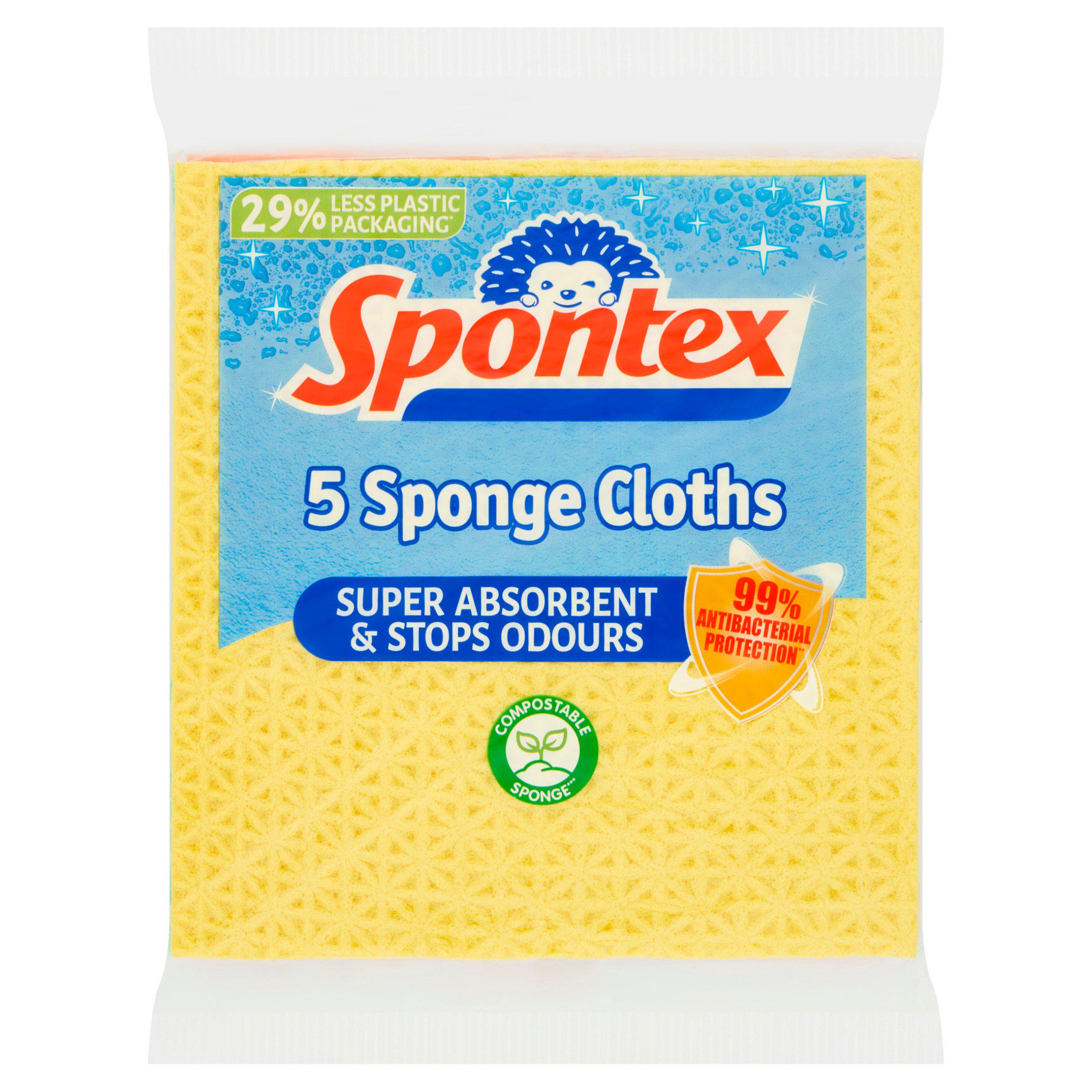 Spontex Sponge Cloths x5 GOODS Sainsburys