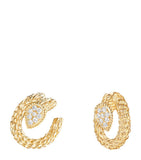 Boucheron Serpent Bohème yellow gold and diamond earrings, imported from the UK