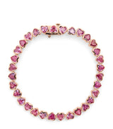Harrods SHAY Rose Gold and Sapphire Heart Tennis Bracelet- Buy online at McGrocer