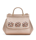 Dolce&Gabbana Kids Sicily handbag with crystal flowers, imported from the UK