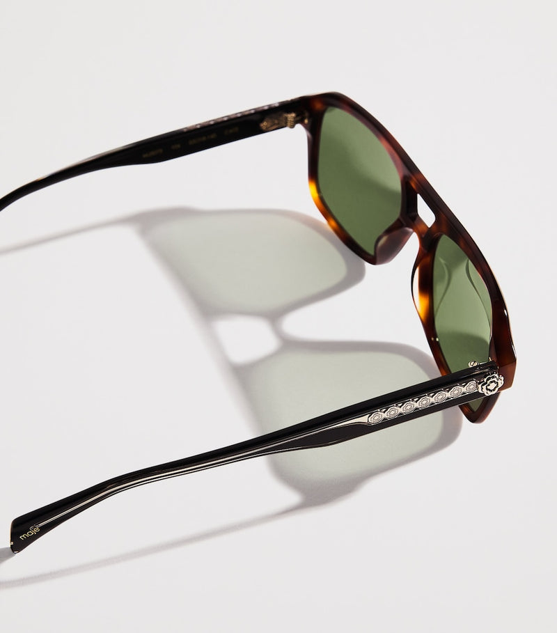 Maje acetate square aviator sunglasses, UK version