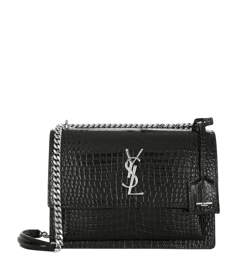 Saint Laurent croc-embossed medium shoulder bag - British product