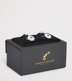 Deakin & Francis sterling silver cufflinks mother-of-pearl sapphire - British product