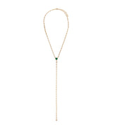 Harrods Jacquie Aiche Yellow Gold, Diamond and Emerald Sophia Necklace- Buy online at McGrocer