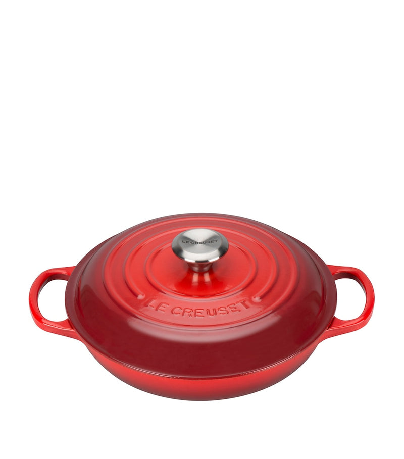 Le Creuset cast iron shallow round casserole dish 26cm (British brand)