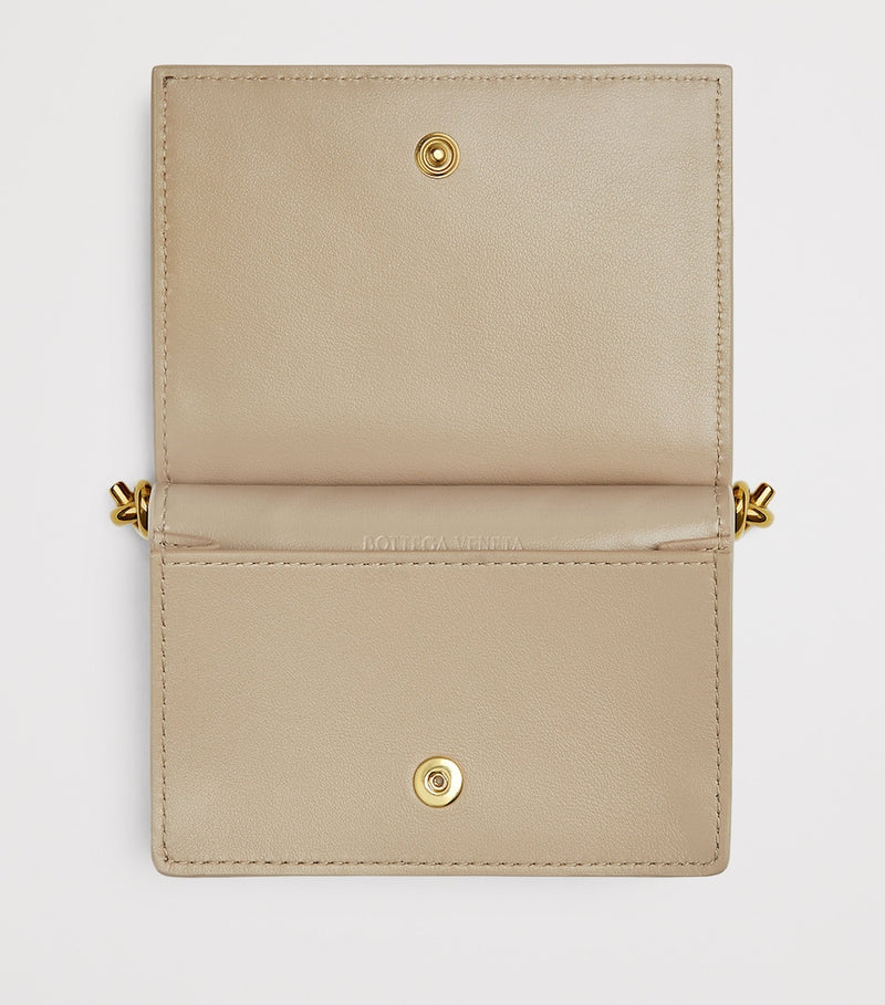 Bottega Veneta Solstice card holder Nappa leather, imported from the UK