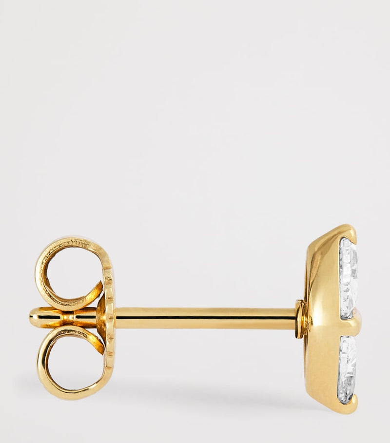 Emily P. Wheeler yellow gold diamond Tilly stud earrings, UK version