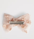 Bonpoint embroidered bow hair clip cotton - British product