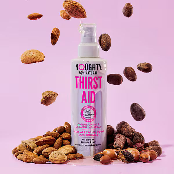 noughty thirst aid conditioning spray 200ml, imported from the UK
