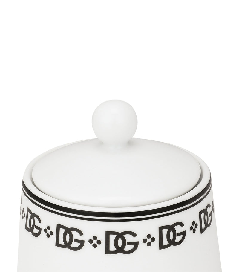 Dolce&Gabbana Casa porcelain sugar bowl with lid, 10cm diameter - British product