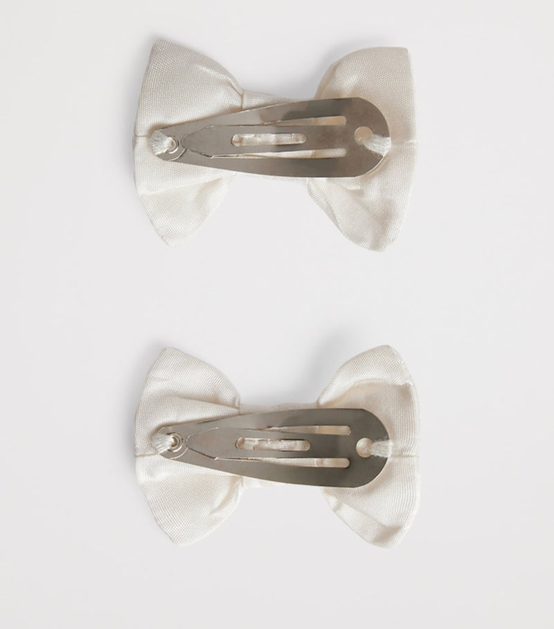 Bonpoint bow hair clips set of 2 cotton, UK version