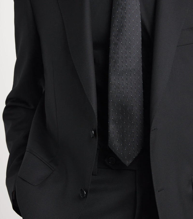 Emporio Armani silk jacquard tie 8cm - British product