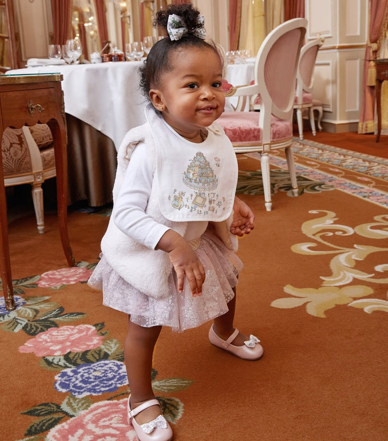 Atelier Choux organic cotton baby bib Le Gâteau, imported from the UK