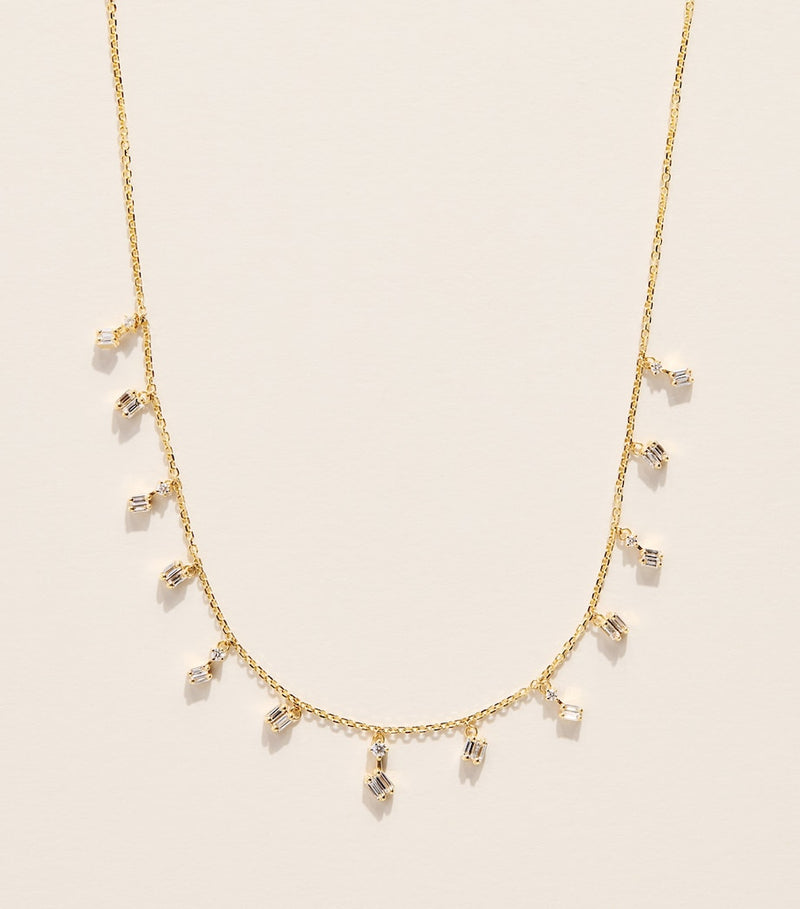 Suzanne Kalan cascade diamond necklace yellow gold (British brand)