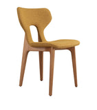 Roche Bobois Circa dining chair with upholstered top and beech base, UK version