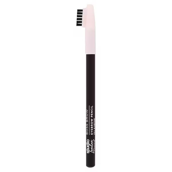 Studio London Boss Brow eyebrow pencil in Black (British brand)