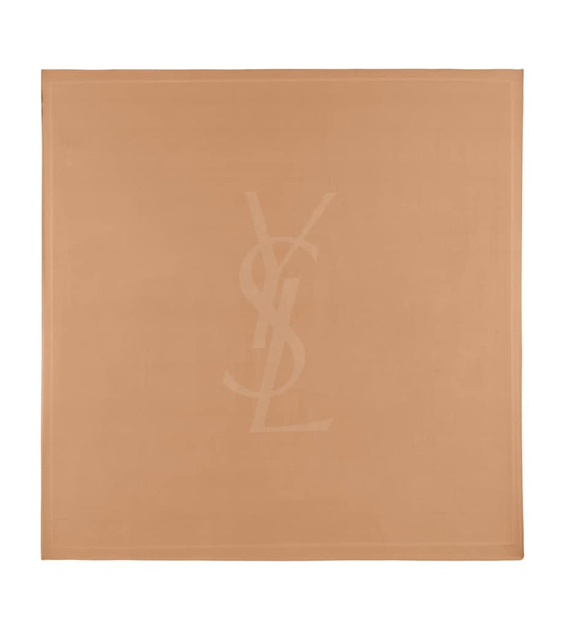 Saint Laurent Silk Cassandre Scarf 135cm, imported from the UK