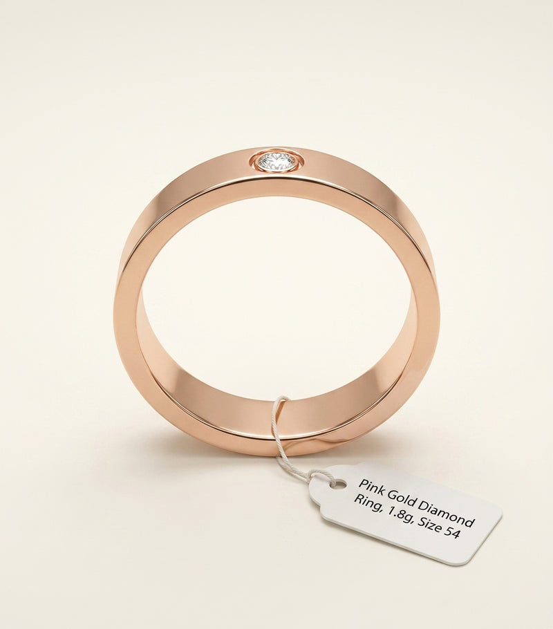 Cartier rose gold LOVE ring with diamonds, imported from the UK