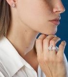 Chaumet white gold diamond pearl Joséphine Aigrette earrings - British product